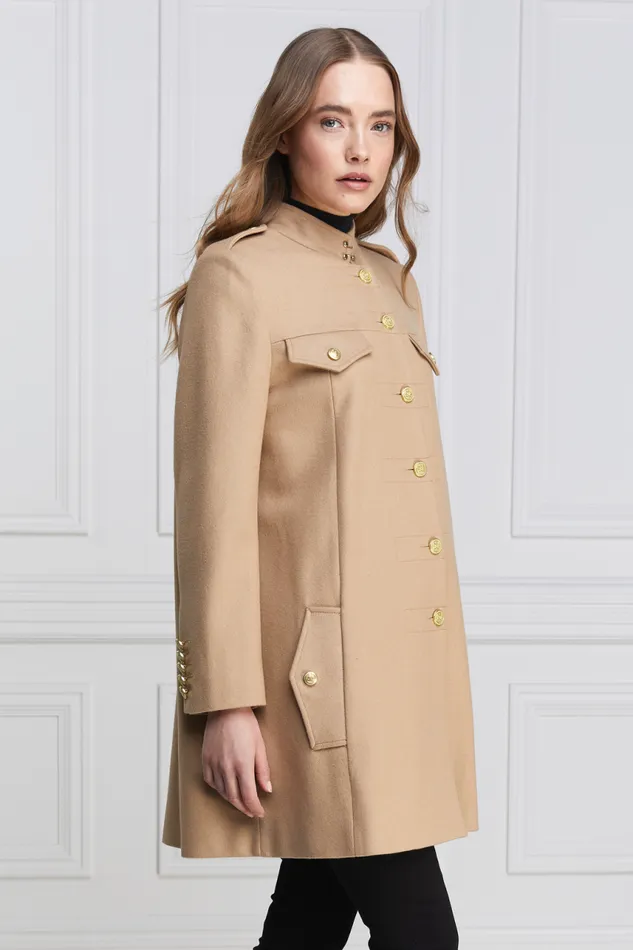 Women In Stock Tailoring Holland Cooper Highbury Cape Coat Camel