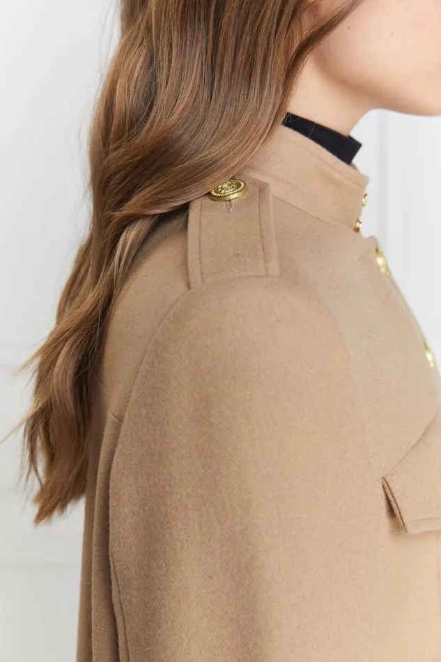 Women In Stock Tailoring Holland Cooper Highbury Cape Coat Camel