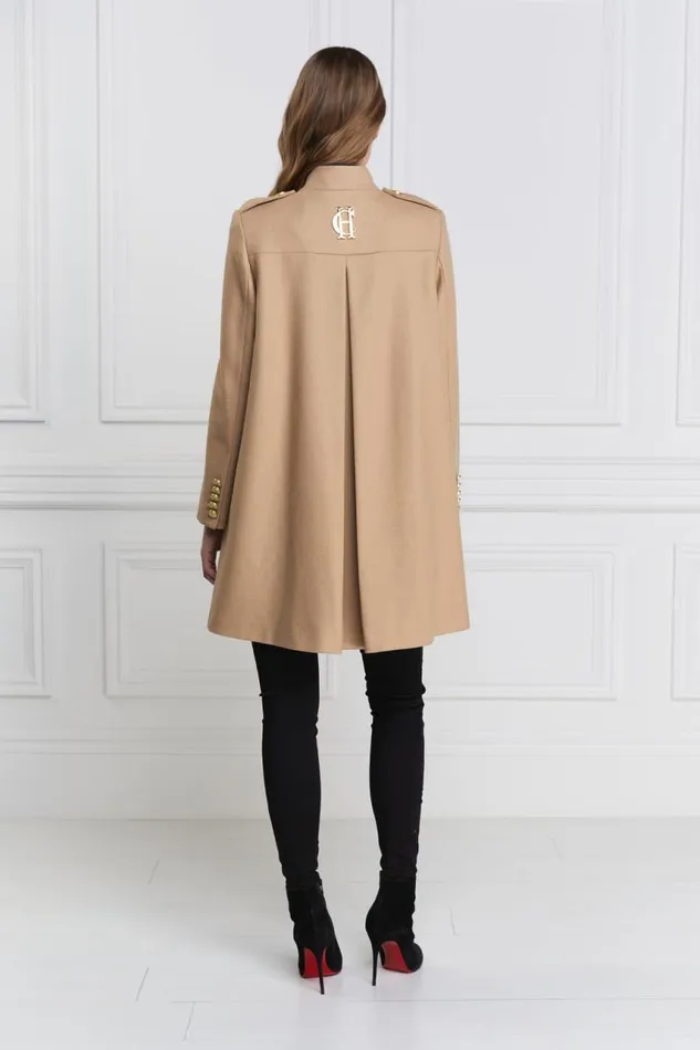 Women In Stock Tailoring Holland Cooper Highbury Cape Coat Camel