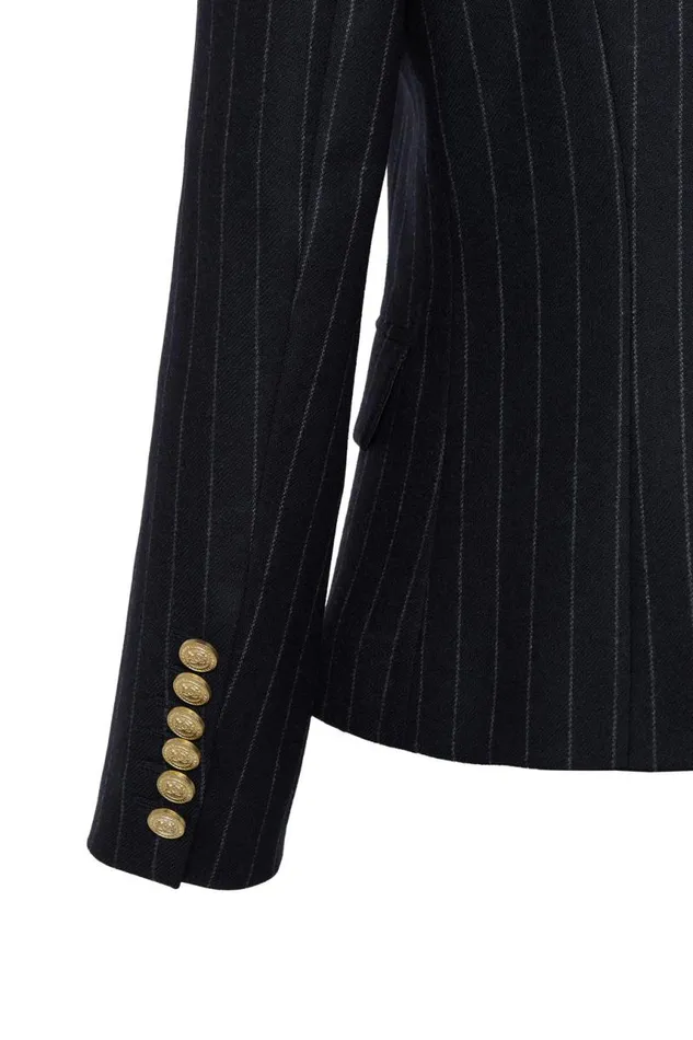 Women In Stock Tailoring Holland Cooper Knightsbridge Blazer Navy Chalk Pinstripe