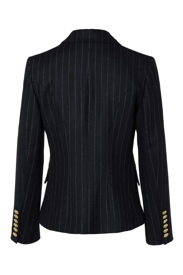 Women In Stock Tailoring Holland Cooper Knightsbridge Blazer Navy Chalk Pinstripe