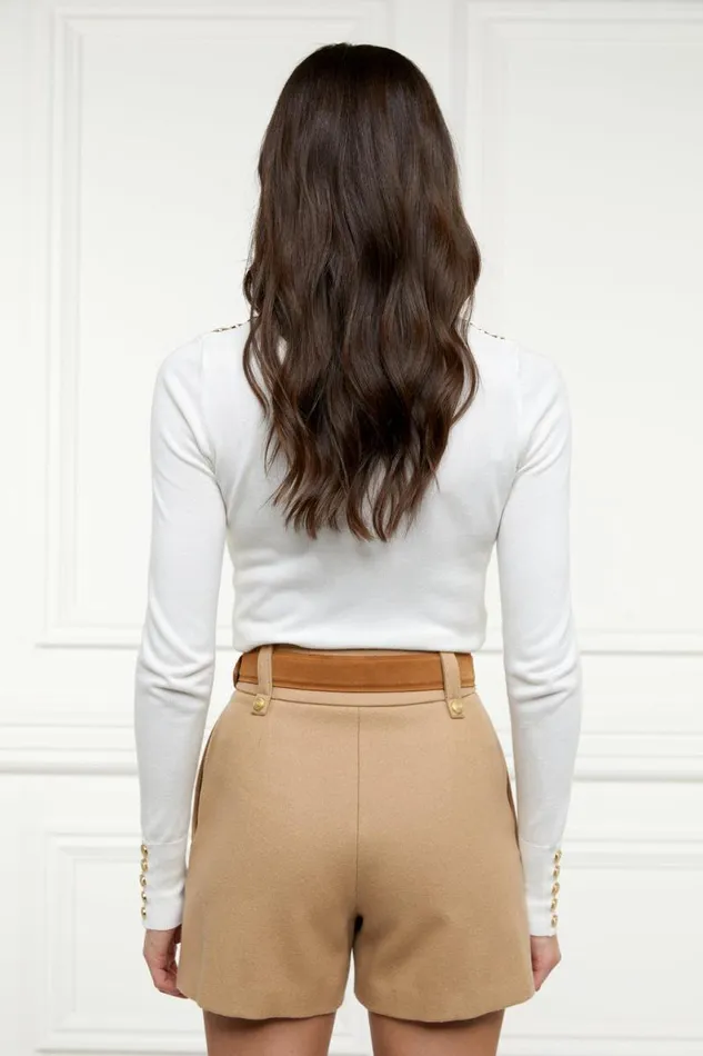 Women In Stock Tailoring Holland Cooper Luxe Tailored Short Camel Women In Stock Tailoring Holland Cooper Luxe Tailored Short Camel