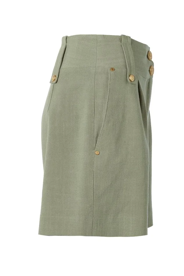 Women In Stock Tailoring Holland Cooper Tailored Short Sage Linen