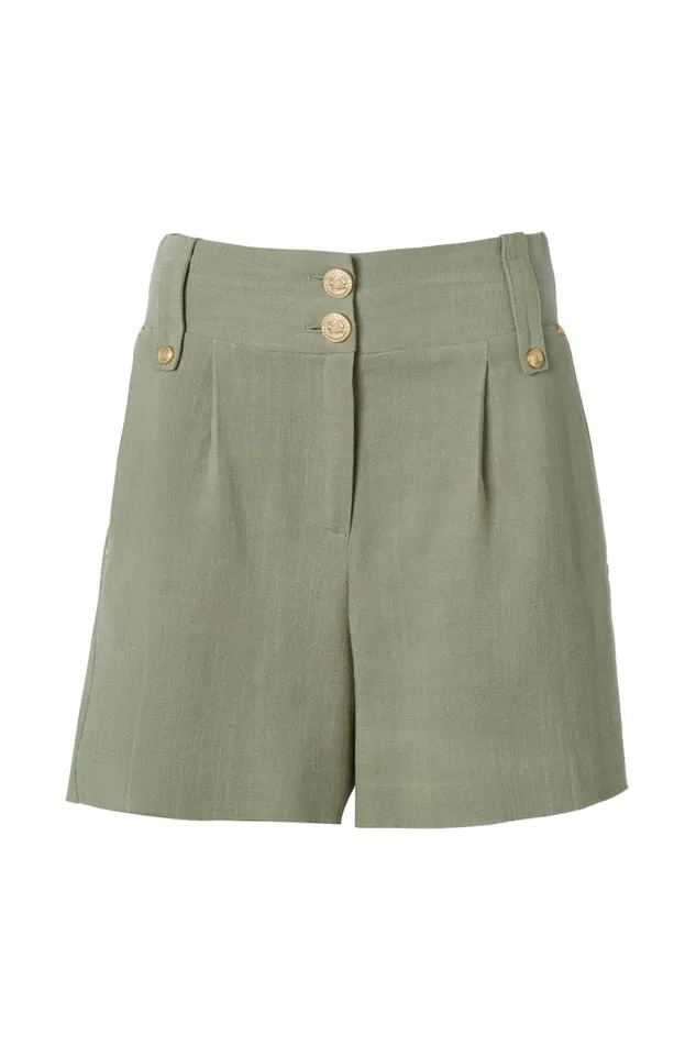 Women In Stock Tailoring Holland Cooper Tailored Short Sage Linen
