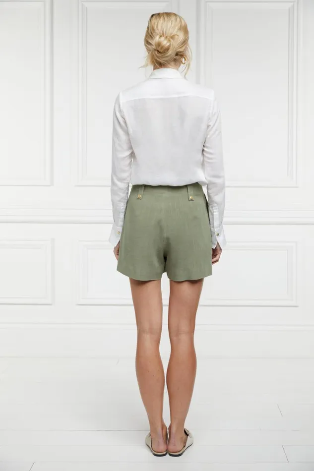 Women In Stock Tailoring Holland Cooper Tailored Short Sage Linen