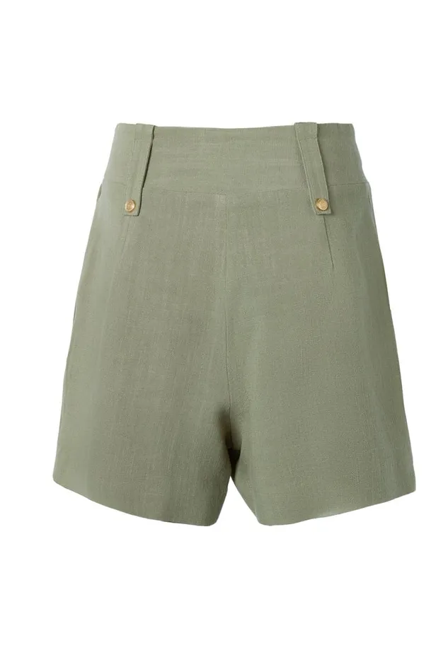 Women In Stock Tailoring Holland Cooper Tailored Short Sage Linen