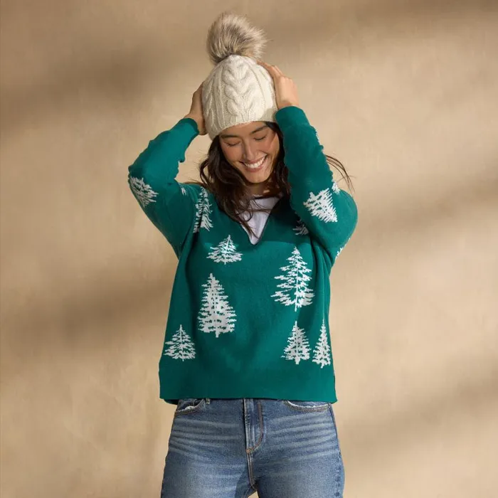 Women In The Woods Sweater Evergreen Sundance Catalog Sweaters