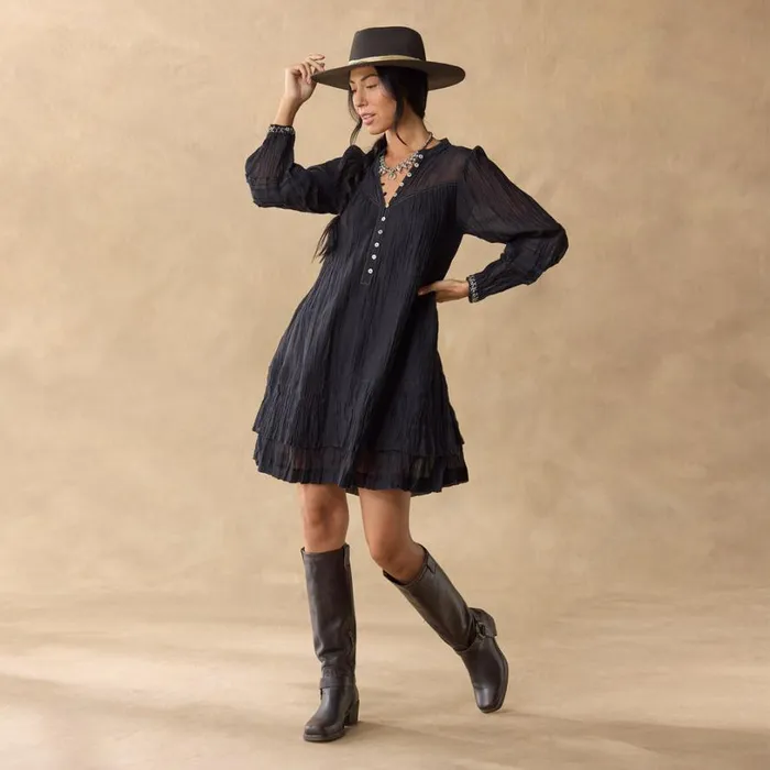 Women Ingrid Effortless Dress Black Sundance Catalog Dresses and Jumpsuits