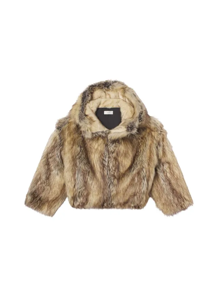 Women Jackets and Coats ALC Lex Faux Fur Jacket Brown Coyote