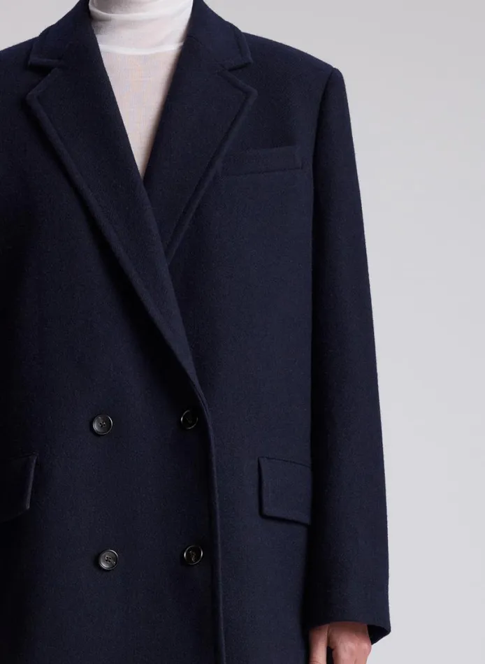 Women Jackets and Coats ALC Tanner Oversized Wool Coat Navy