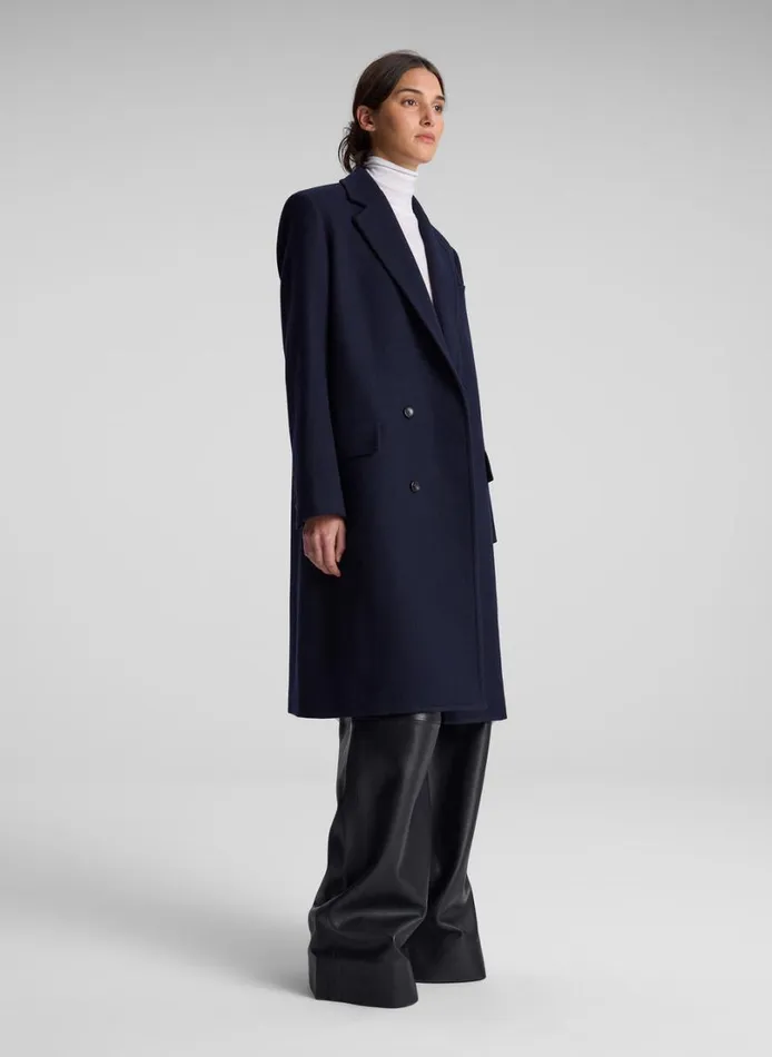 Women Jackets and Coats ALC Tanner Oversized Wool Coat Navy