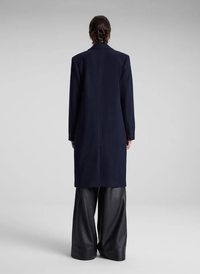 Women Jackets and Coats ALC Tanner Oversized Wool Coat Navy