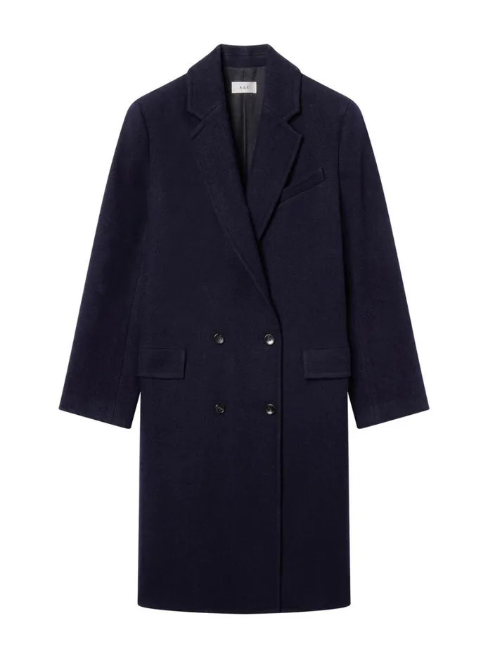 Women Jackets and Coats ALC Tanner Oversized Wool Coat Navy