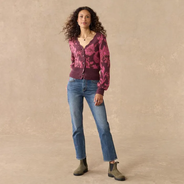 Women Jahzara Blossom Cardigan Petite Cabernet Sundance Catalog Sweaters Women Jahzara Blossom Cardigan Petite Cabernet Sundance Catalog Sweaters