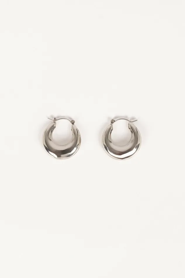 Women James Hoop Earrings Silver Earrings Petal and Pup