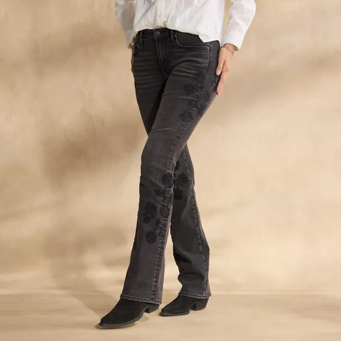 Women Janis Embroidered Kelly Jeans Dark Night Sundance Catalog Denim Shop