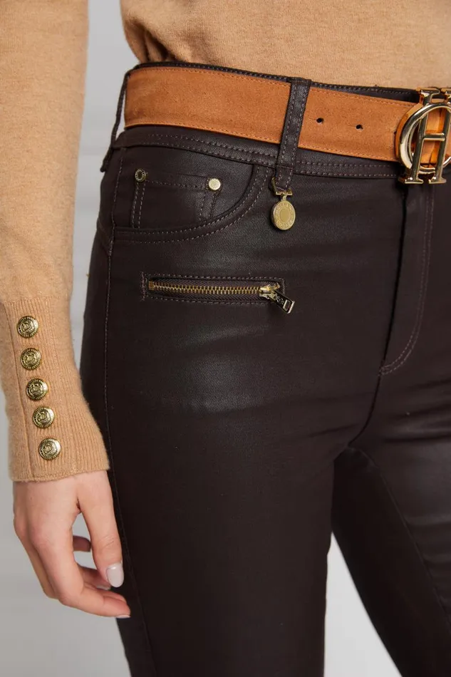Women Jeans Holland Cooper Coated Jodhpur Jean Chocolate Women Jeans Holland Cooper Coated Jodhpur Jean Chocolate