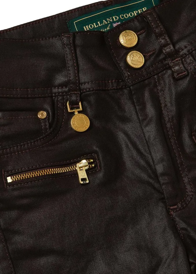 Women Jeans Holland Cooper Coated Jodhpur Jean Chocolate Women Jeans Holland Cooper Coated Jodhpur Jean Chocolate