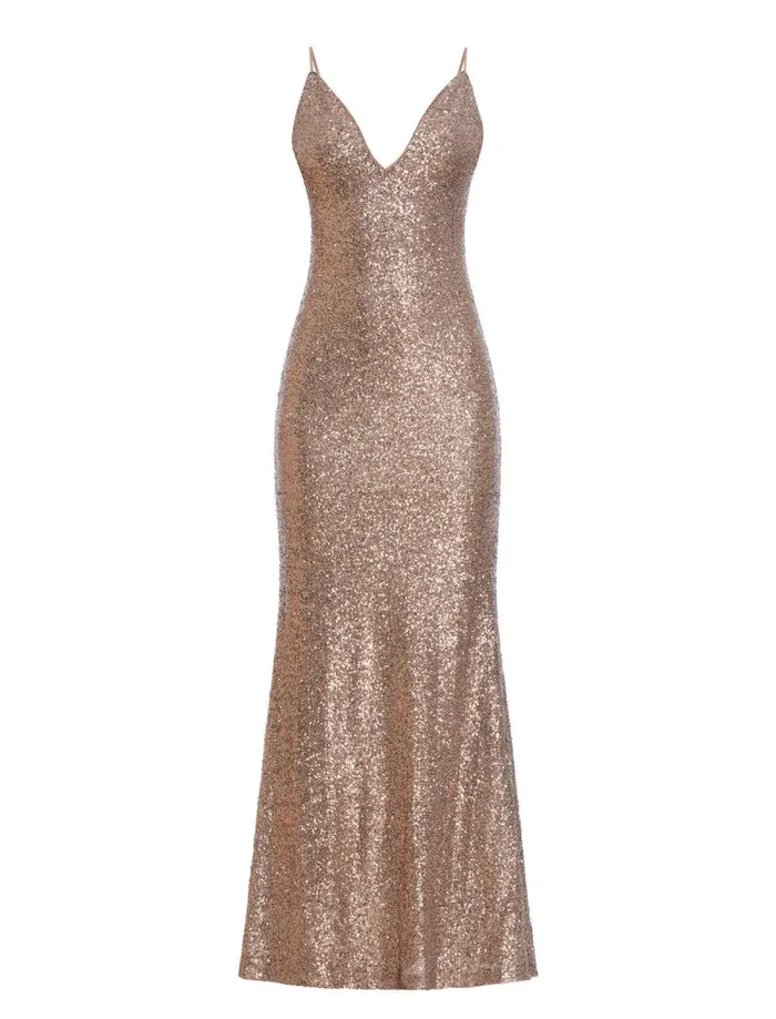 Women Jiona Sequined Evening Gown Copper BCBG Dresses Women Jiona Sequined Evening Gown Copper BCBG Dresses
