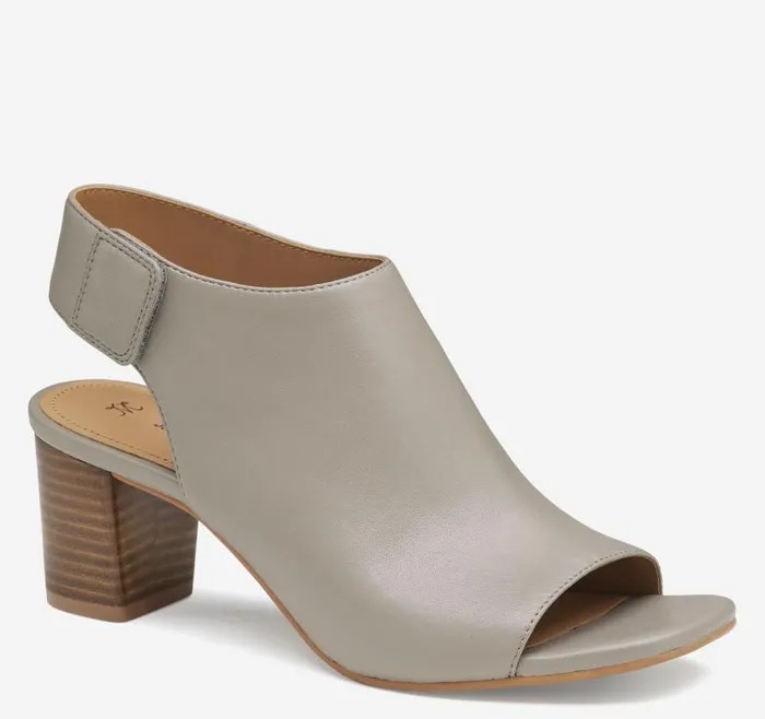 Women Johnston and Murphy Boots and Booties Evelyn OpenToe Bootie Stone Glove Leather Women Johnston and Murphy Boots and Booties Evelyn OpenToe Bootie Stone Glove Leather