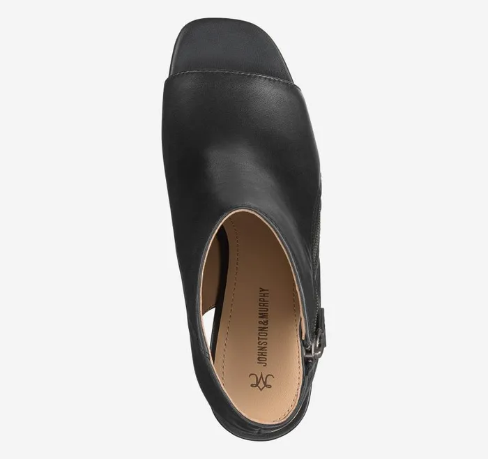 Women Johnston and Murphy Boots and Booties Evelyn SideZip Bootie Black Glove Leather Women Johnston and Murphy Boots and Booties Evelyn SideZip Bootie Black Glove Leather