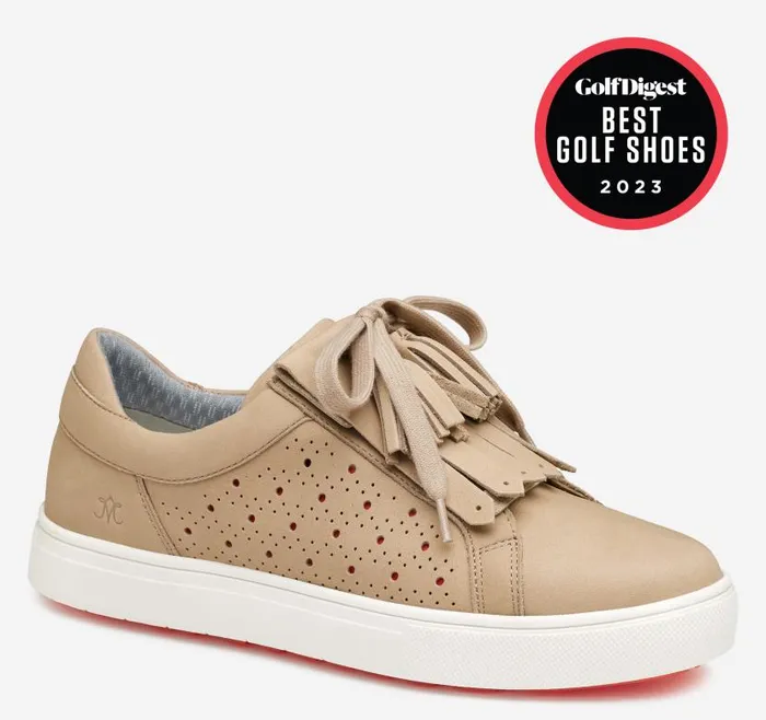 Women Johnston and Murphy Golf Madison Perfed Hybrid Sand Nubuck
