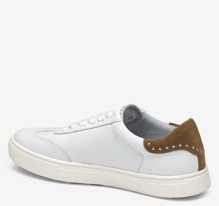 Women Johnston and Murphy Golf Madison Studded Hybrid White Calfskin Women Johnston and Murphy Golf Madison Studded Hybrid White Calfskin