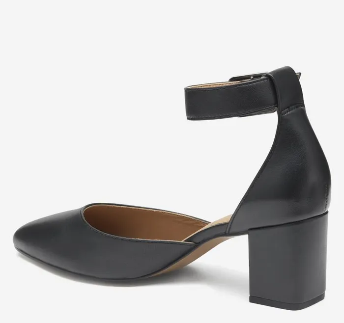 Women Johnston and Murphy Heels and Platform Wedges Vicki Ankle Strap Black Glove Leather Women Johnston and Murphy Heels and Platform Wedges Vicki Ankle Strap Black Glove Leather