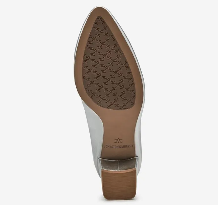Women Johnston and Murphy Heels and Platform Wedges Vicki Pump Silver Metallic Sheepskin Women Johnston and Murphy Heels and Platform Wedges Vicki Pump Silver Metallic Sheepskin