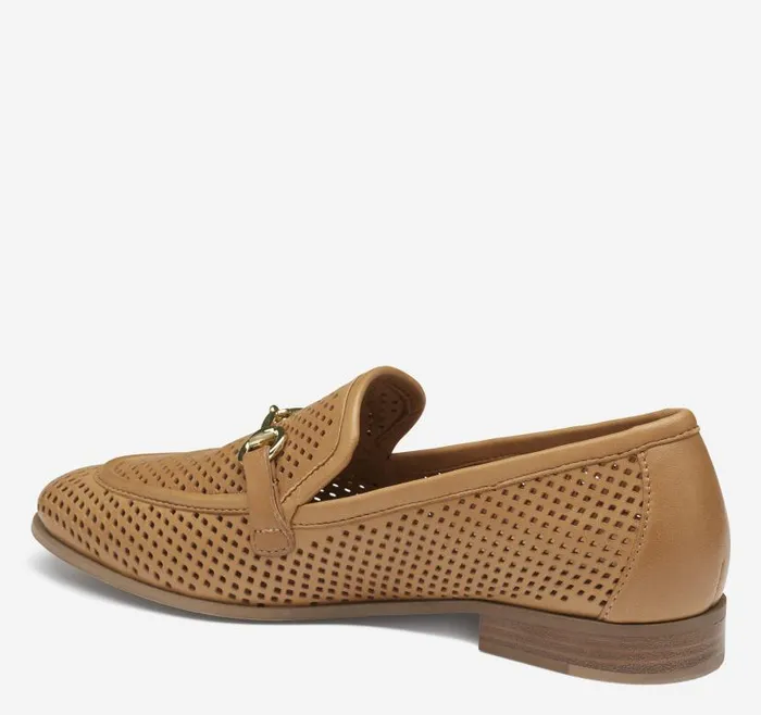 Women Johnston and Murphy Mules and Loafers Ali Perfed Bit Loafer Tan Glove Leather Women Johnston and Murphy Mules and Loafers Ali Perfed Bit Loafer Tan Glove Leather