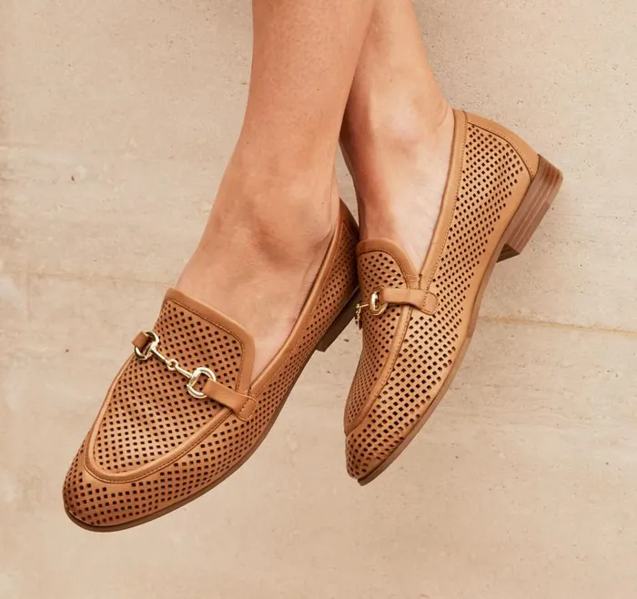 Women Johnston and Murphy Mules and Loafers Ali Perfed Bit Loafer Tan Glove Leather Women Johnston and Murphy Mules and Loafers Ali Perfed Bit Loafer Tan Glove Leather