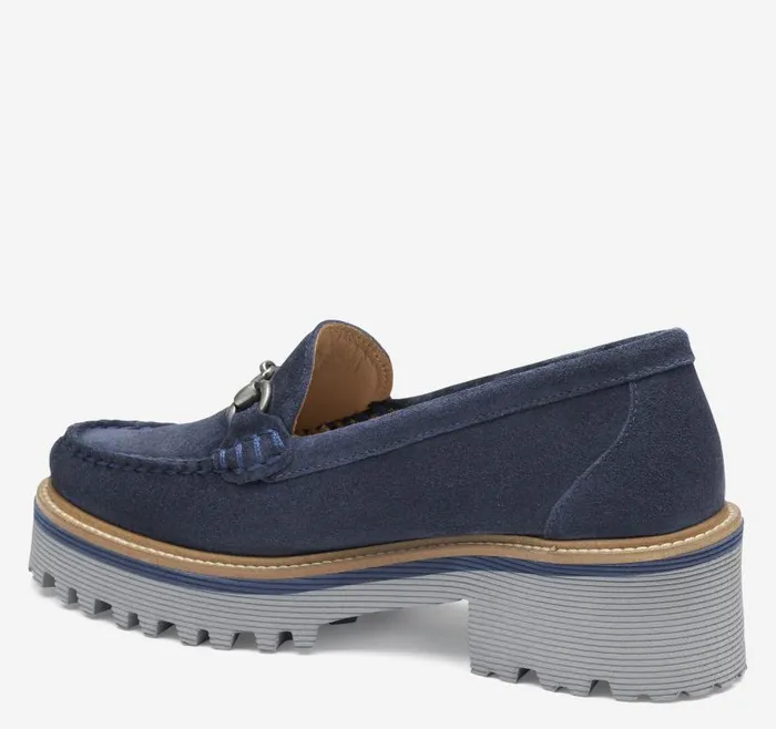 Women Johnston and Murphy Mules and Loafers Emmalynn Bit Loafer Navy Suede Women Johnston and Murphy Mules and Loafers Emmalynn Bit Loafer Navy Suede