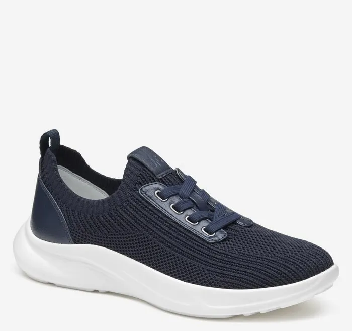 Women Johnston and Murphy Sneakers Escape Knit LaceUp Navy Knit
