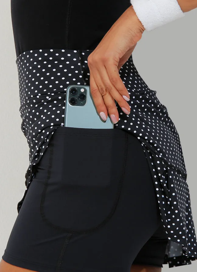 Women JoJo Skirt Skort 145034 Blackpolkadot Dona Jo Jojo Skirts 145034