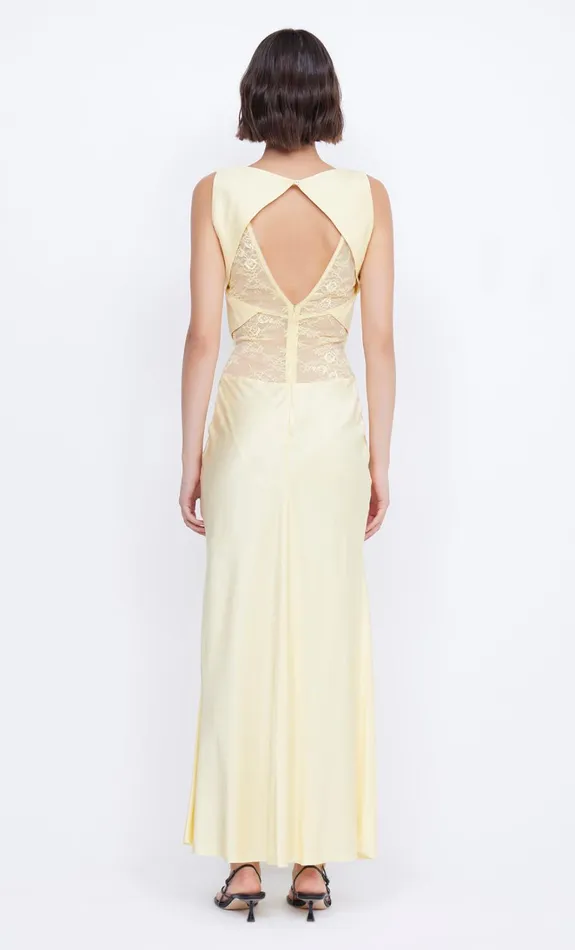 Women JULIETTE V NECK MAXI DRESS 8211 BUTTER YELLOW Bec Bridge Prom Dresses