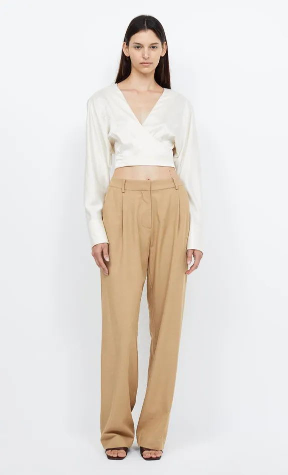 Women KAIA WRAP LONG SLEEVE BLOUSE 8211 IVORY Bec Bridge Long Sleeve