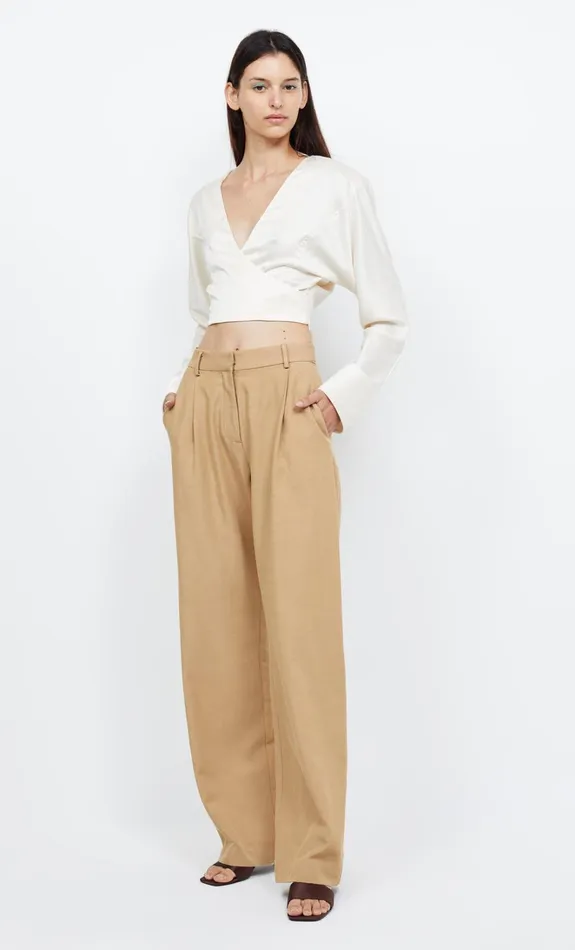 Women KAIA WRAP LONG SLEEVE BLOUSE 8211 IVORY Bec Bridge Long Sleeve