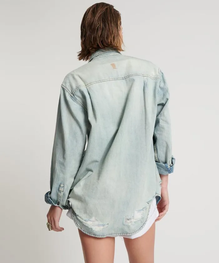 Women KANSAS EVERYDAY DENIM SHIRT One Teaspoon Denim Shirts Women KANSAS EVERYDAY DENIM SHIRT One Teaspoon Denim Shirts