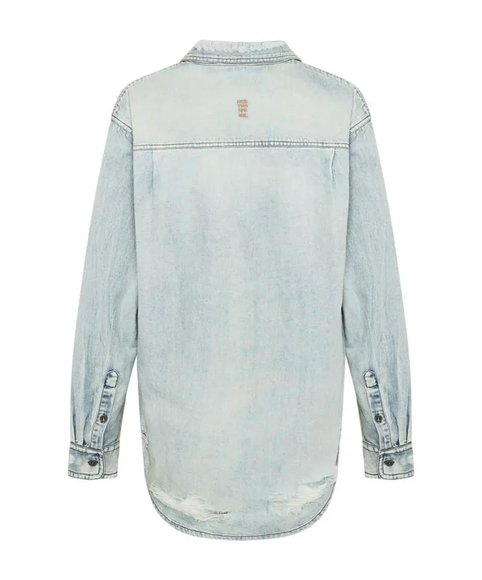 Women KANSAS EVERYDAY DENIM SHIRT One Teaspoon Denim Shirts Women KANSAS EVERYDAY DENIM SHIRT One Teaspoon Denim Shirts