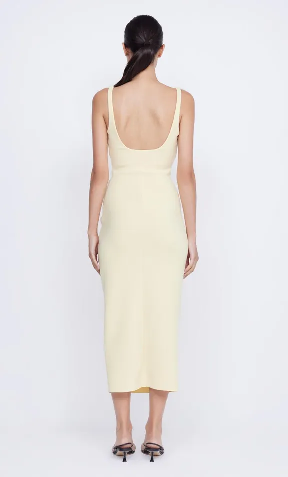 Women KARINA TUCK MIDI DRESS 8211 BUTTER YELLOW Bec Bridge Wedding Guest