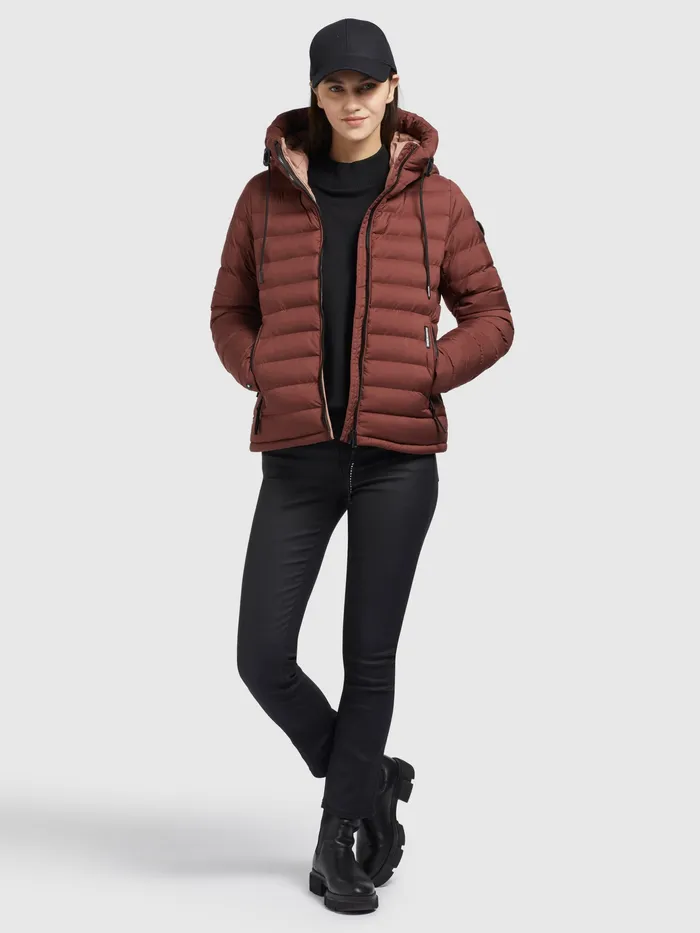 Women KHUJO Jacke LOVINA3 MATT Dunkelrot Dunkelrot Puffer Jackets