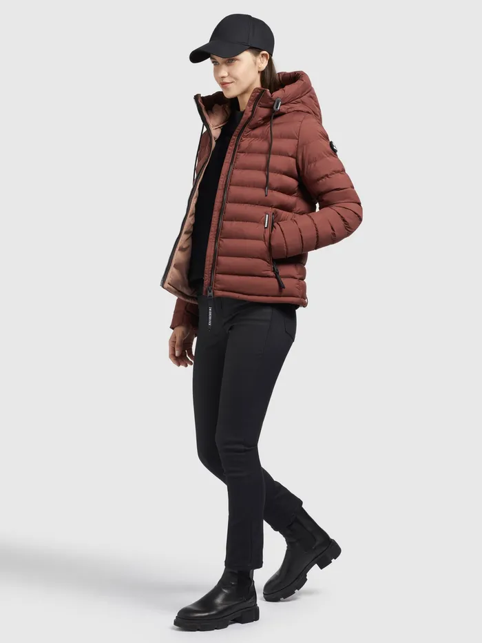 Women KHUJO Jacke LOVINA3 MATT Dunkelrot Dunkelrot Puffer Jackets