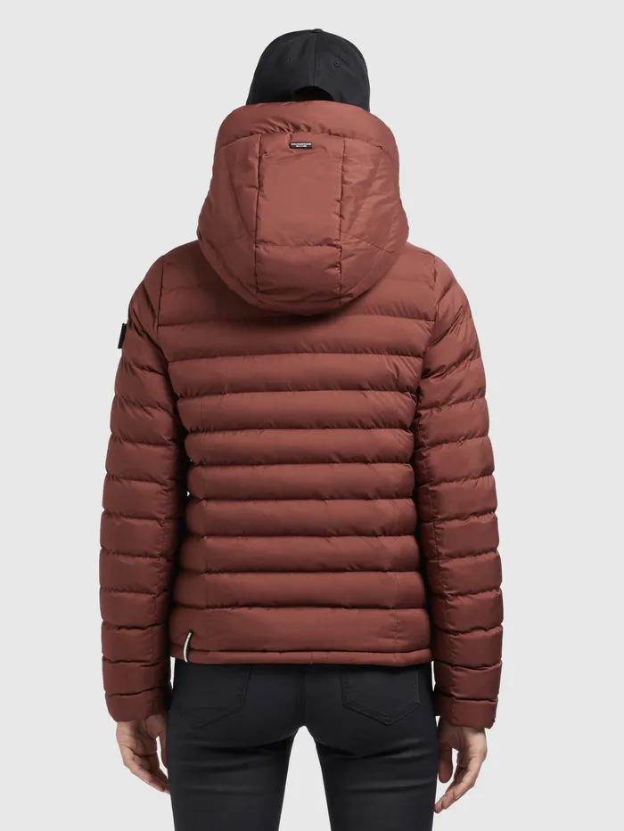 Women KHUJO Jacke LOVINA3 MATT Dunkelrot Dunkelrot Puffer Jackets