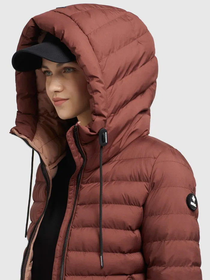 Women KHUJO Jacke LOVINA3 MATT Dunkelrot Dunkelrot Puffer Jackets