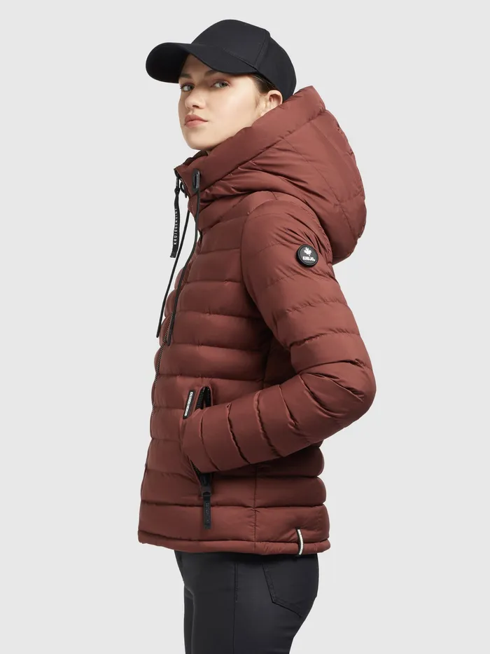 Women KHUJO Jacke LOVINA3 MATT Dunkelrot Dunkelrot Puffer Jackets