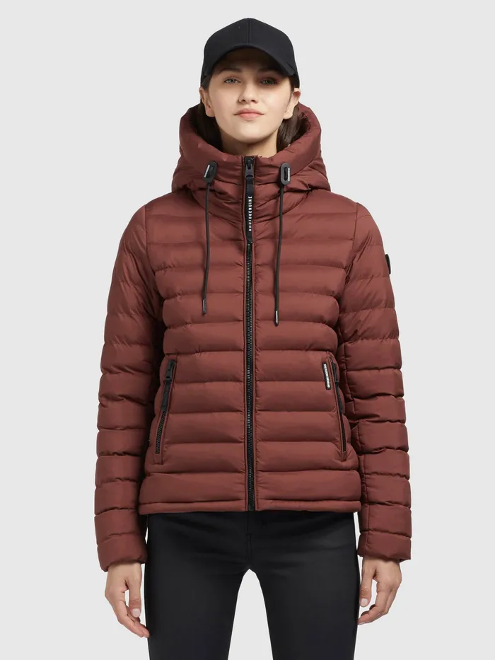 Women KHUJO Jacke LOVINA3 MATT Dunkelrot Dunkelrot Puffer Jackets