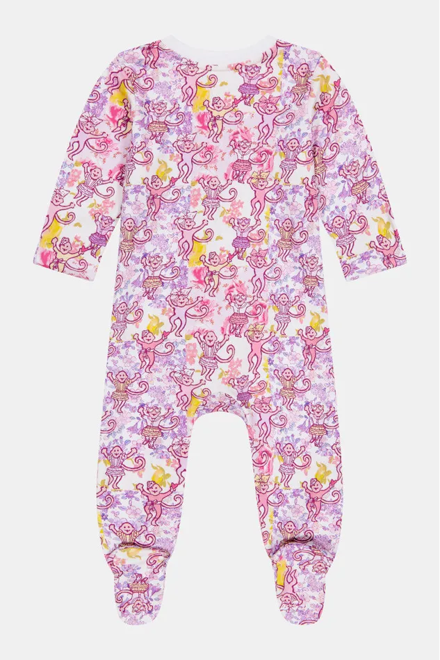 WomenKids LoveShackFancy Sleepwear Roller Rabbit Preppy Patchwork Baby Zipper Footie Lilac Blush