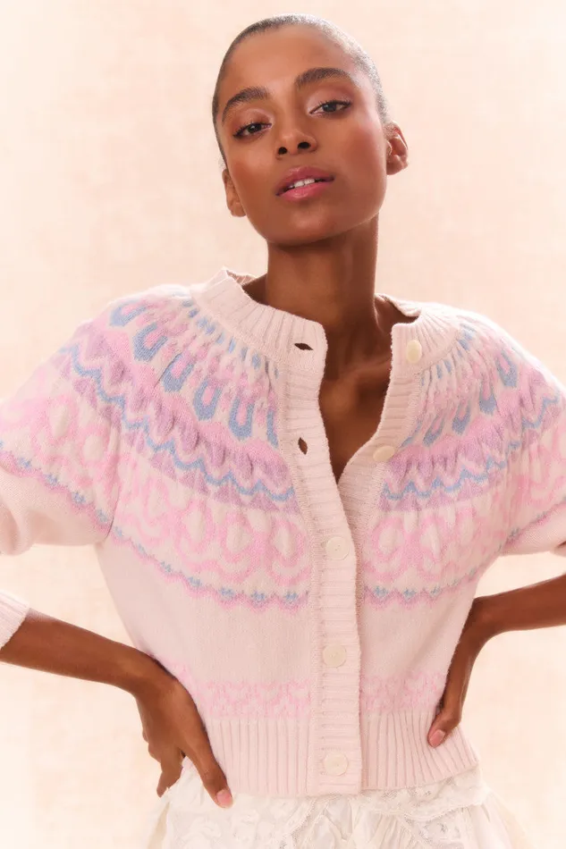WomenKids LoveShackFancy Sweaters Shantae Wool Knit Cardigan Confetti Cake