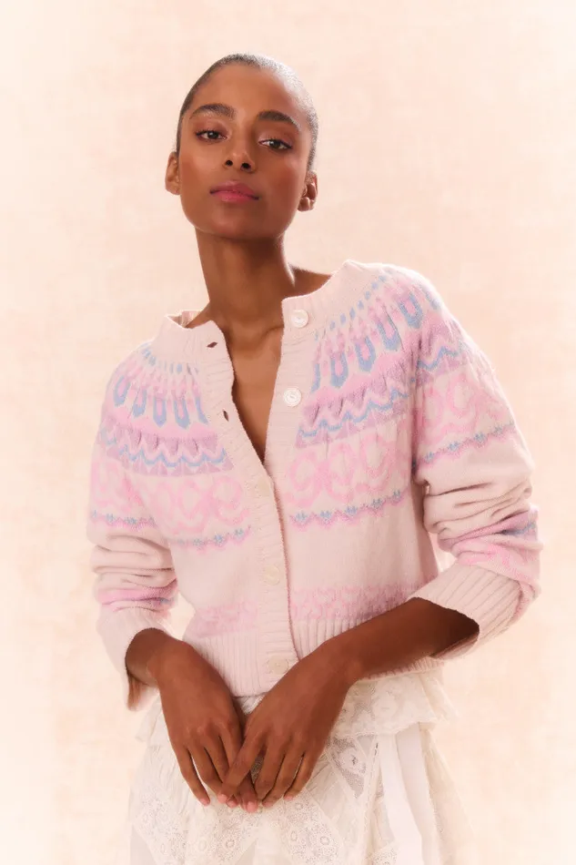 WomenKids LoveShackFancy Sweaters Shantae Wool Knit Cardigan Confetti Cake