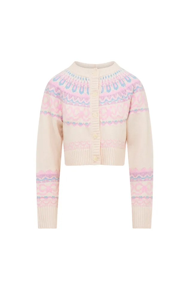 WomenKids LoveShackFancy Sweaters Shantae Wool Knit Cardigan Confetti Cake